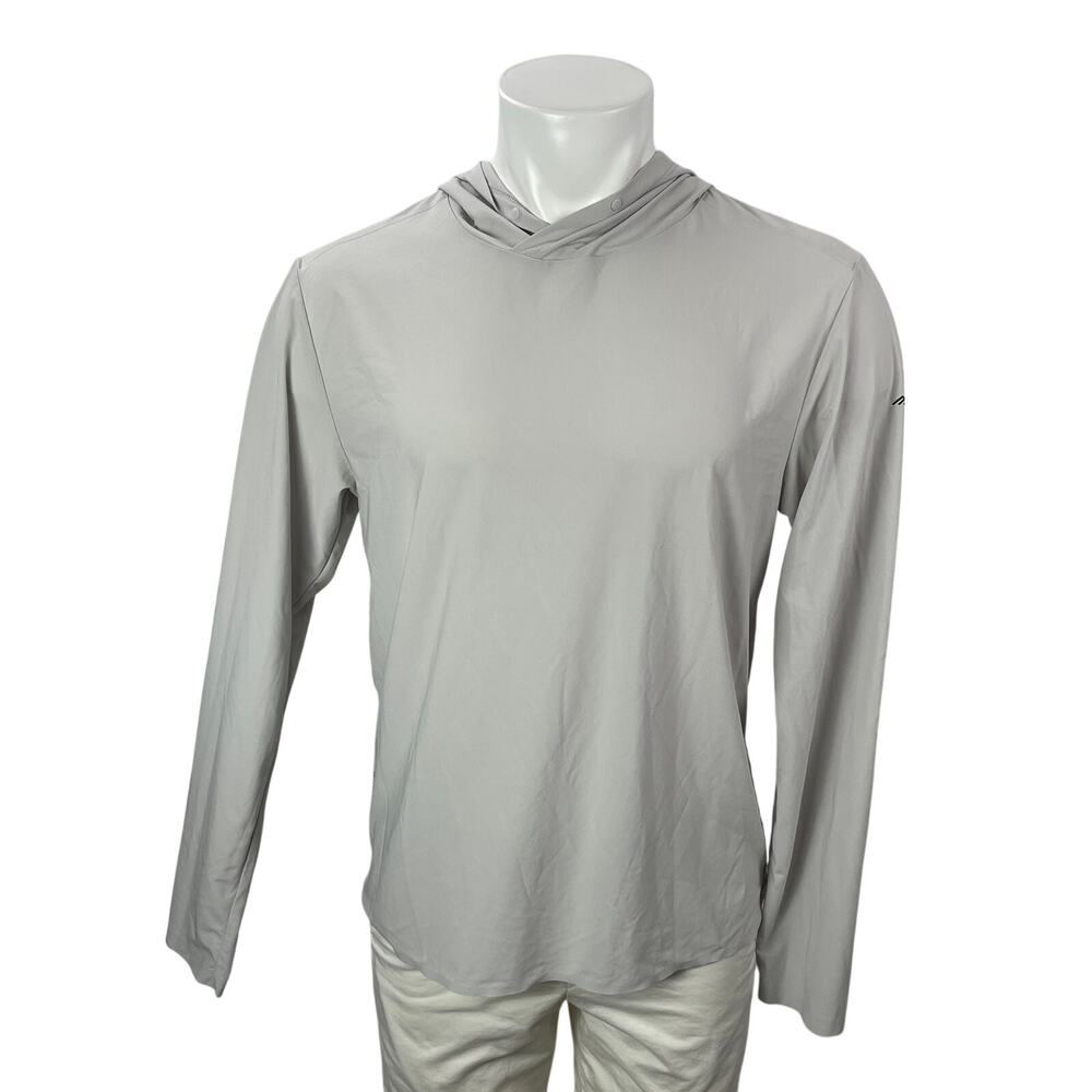 Path Projects Men's Gray Long Sleeves Activewear Performance Hooded Sweater Sz M